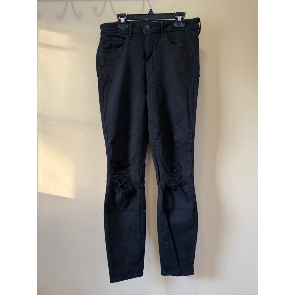 Women's L'AGENCE Black Distressed Skinny Jeans Size 27